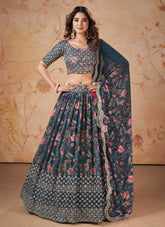 Charming Looking Blue Colour Lehenga Choli